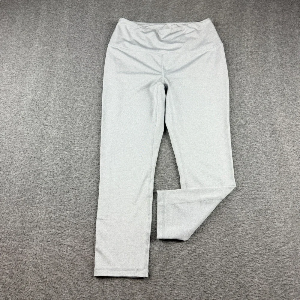 Reebok Women's M Medium‎ Heather Gray High Waisted Athletic Leggings
